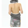 Deleteex Striped Backless Hooded Vest 5