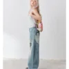 Masoomake Xiaoman Graffiti Print Barrel Leg Jeans 8
