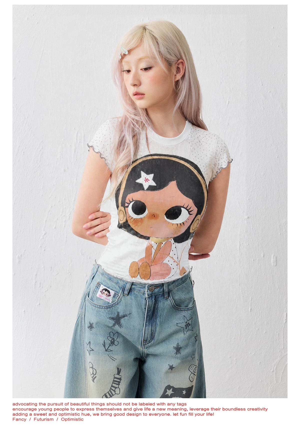 Masoomake Xiaoman Print Raglan Tee 7