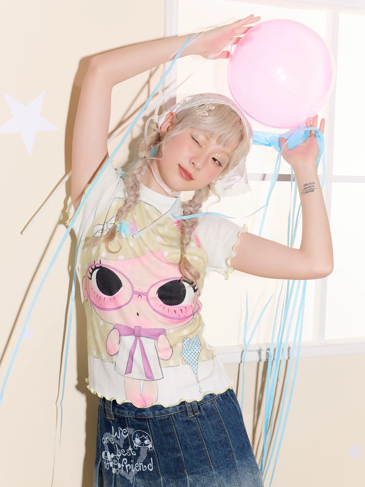 Masoomake Xiaoman Print Raglan Tee 14