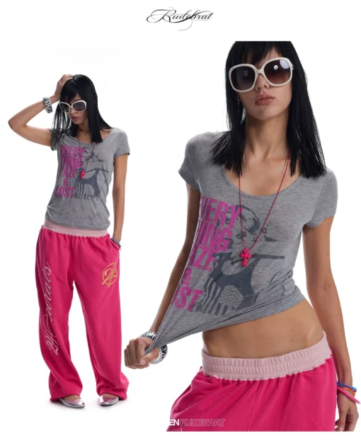 No E Mosen Vintage Portrait Print Cashmere Blend Tee 2