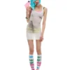 Norgira Crying Woman Sheer Bodycon Vest Dress 1