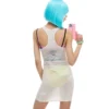 Norgira Crying Woman Sheer Bodycon Vest Dress 6