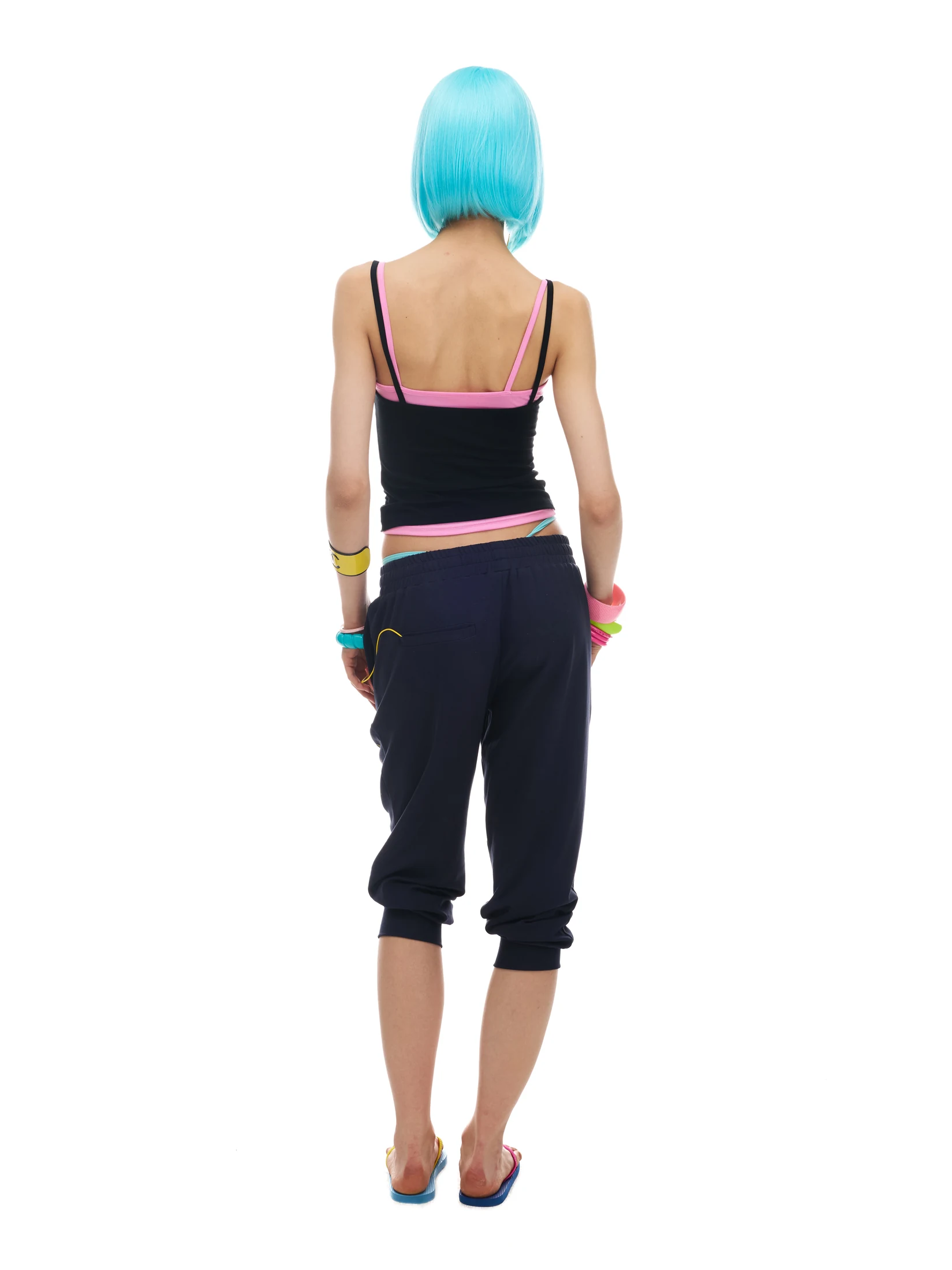 Norgira Slogan Print Cuffed Cropped Sweatpants 11