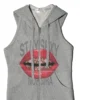 Norgira Stay Sexy Ribbed Hooded Zip Vest 9
