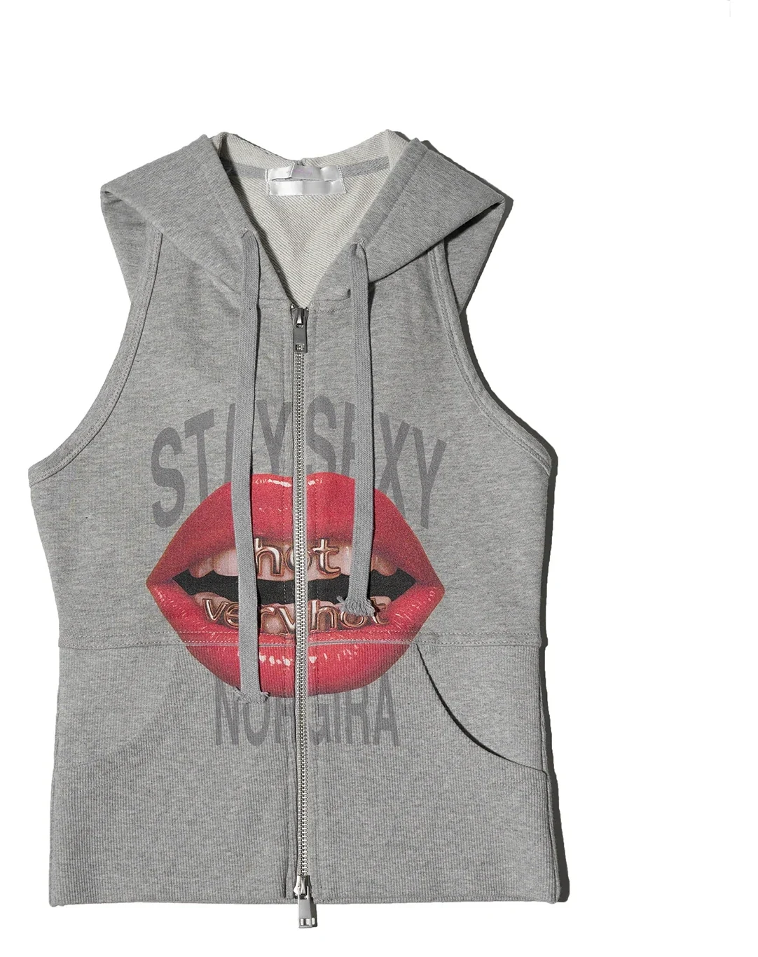 Norgira Stay Sexy Ribbed Hooded Zip Vest 9
