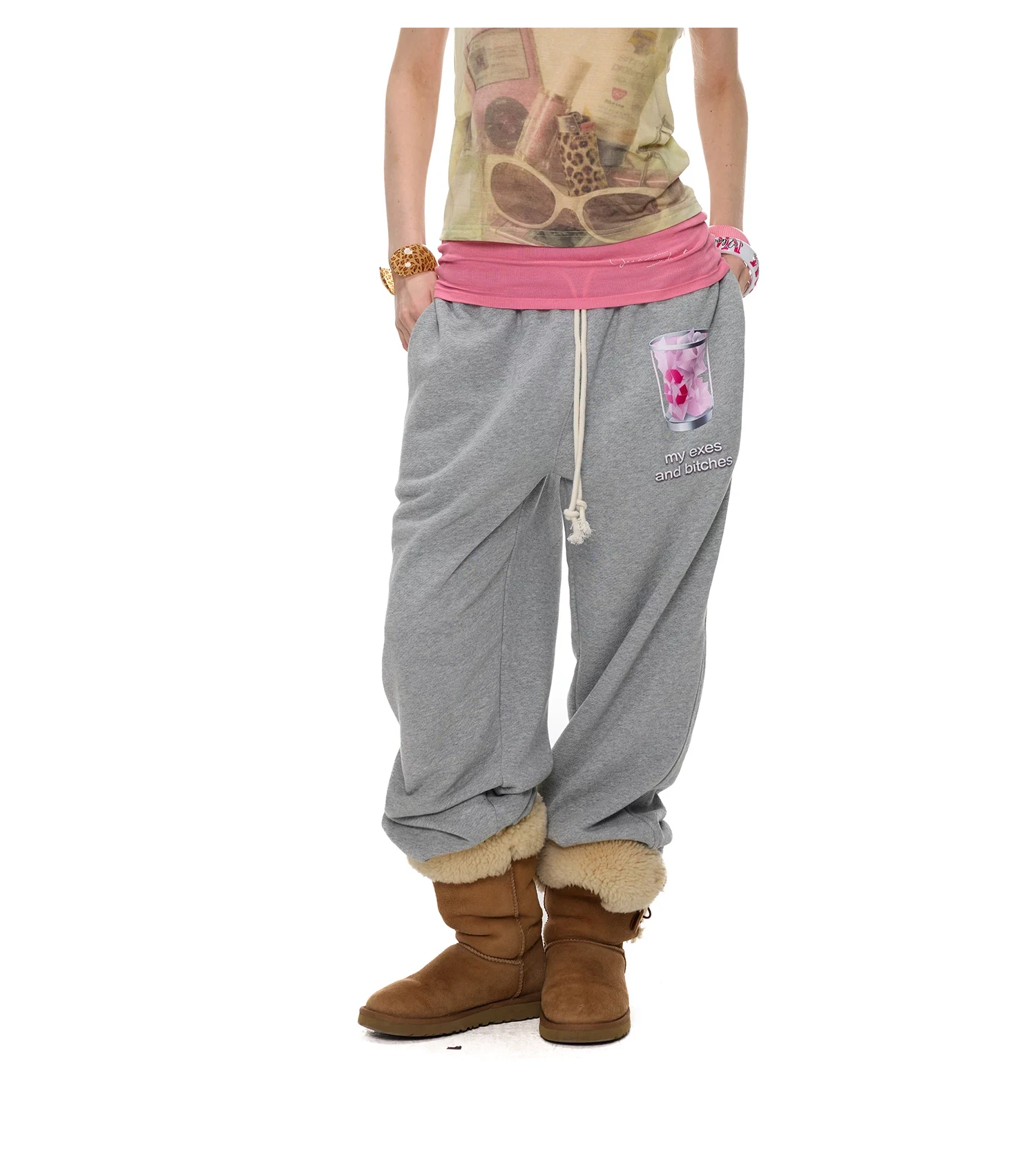 Norgira Trash Print Cuffed Sweatpants 9