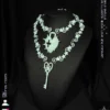 Rustset 3D Printed Star Vine Key Lock Necklace 1