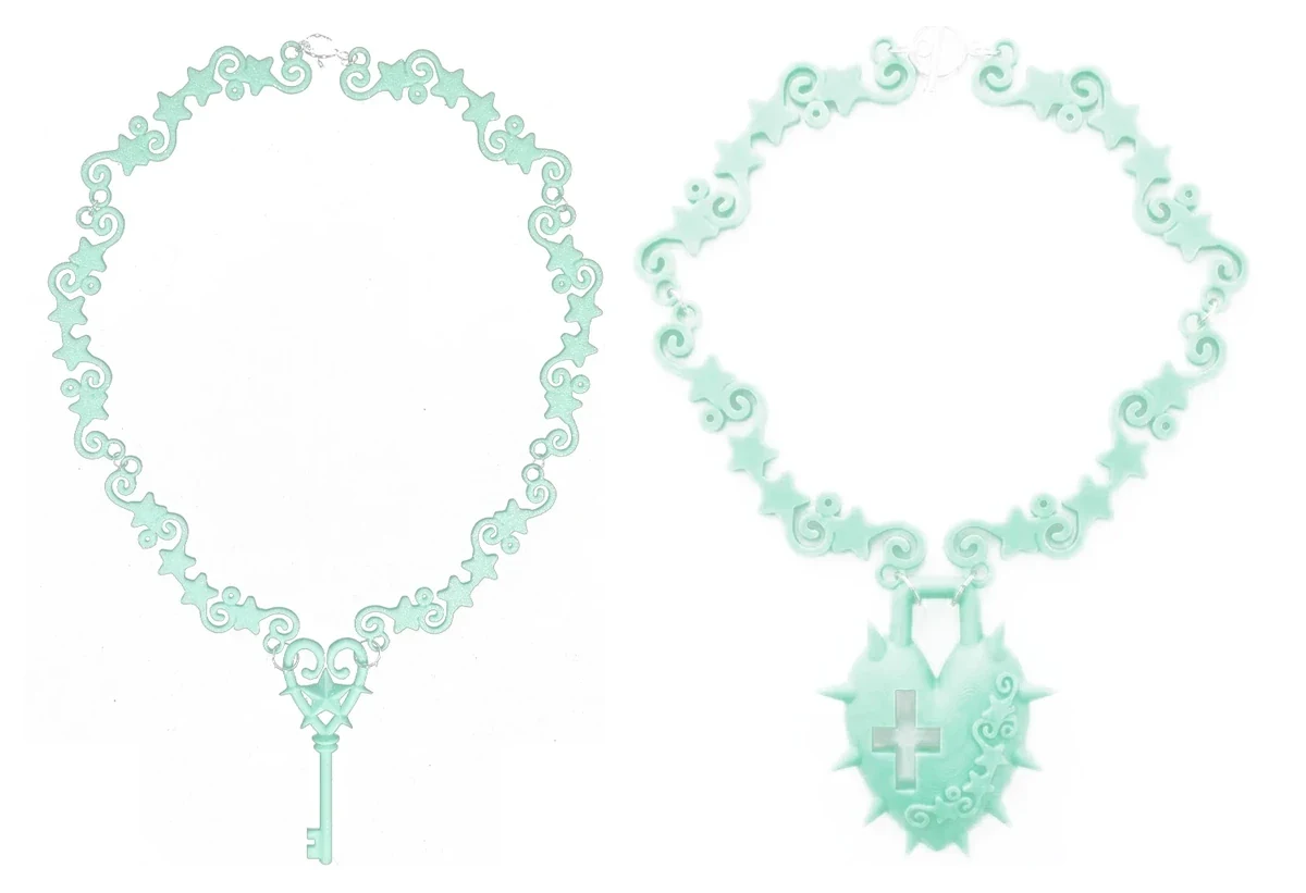 Rustset 3D Printed Star Vine Key Lock Necklace 2