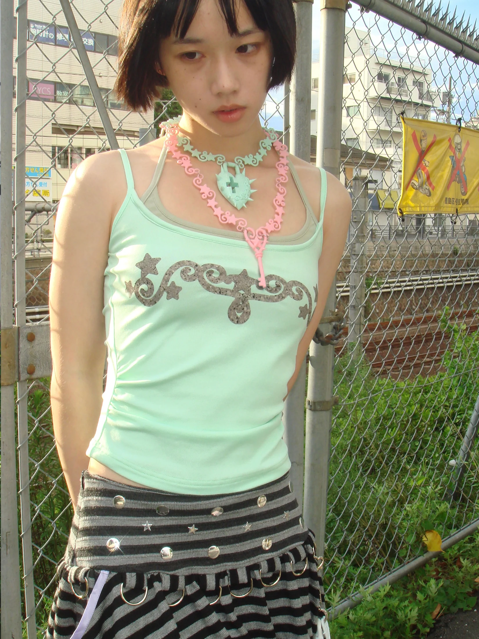 Rustset 3D Printed Star Vine Key Lock Necklace 12